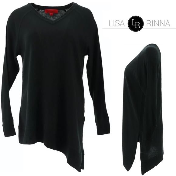 New Belle Gray By Lisa Rinna Asymmetrical Sweater - Picture 4 of 5